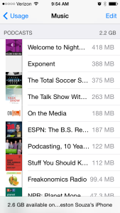 Podcasts stored in my device but not in the Overcast app